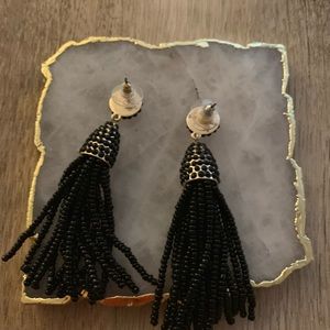 BaubleBar Jewelry - Bauble Bar black bead tassel earrings BaubleBar Jewelry - Bauble Bar black bead tassel earrings